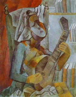 Femme jouant de la mandoline