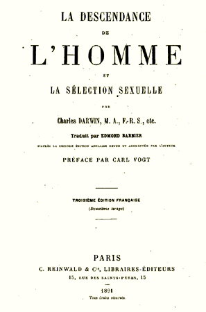 Descendance de l'homme de Darwin