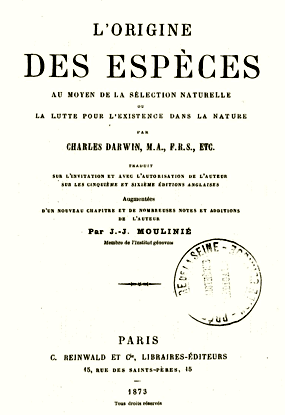 L'Origine des Espèces de Darwin