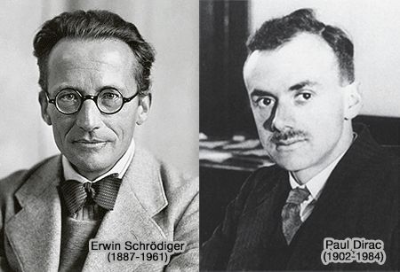Erwin Schrödinger et Paul Dirac